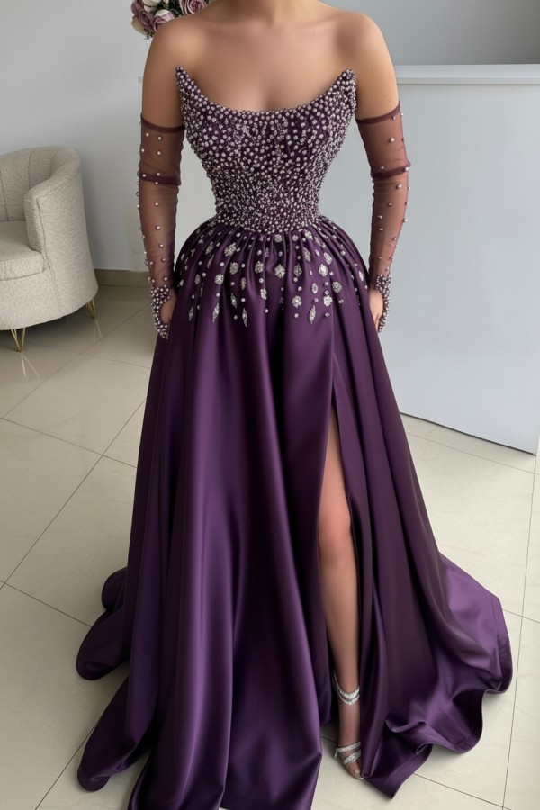 Seladongrün Abendkleider Lang Glitzer Ballkleider Abiballkleider Günstig