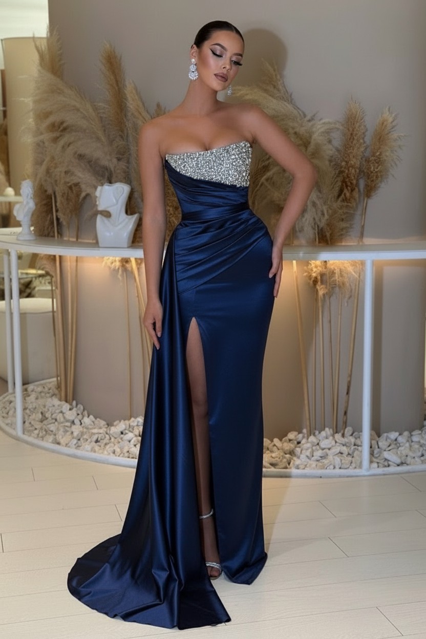 Dusty Grün Abendkleider Lang Günstig | Abiballkleider mit Glitzer