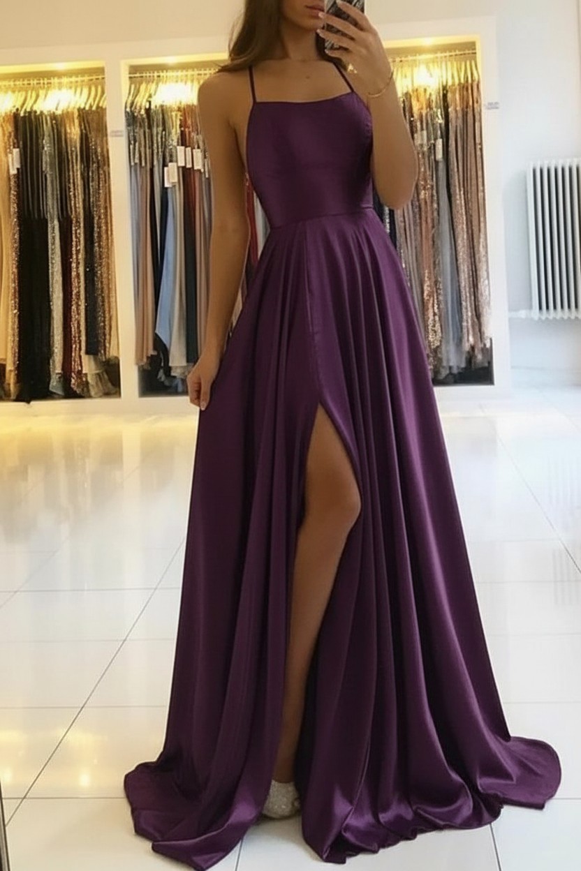 Schlichtes Abendkleid Lang Grün | Abiballkleider Günstig