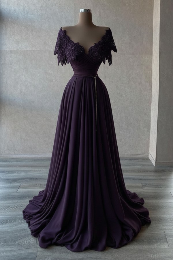 Elegante Abendkleider Lang | Abiballkleider mit Glitzer