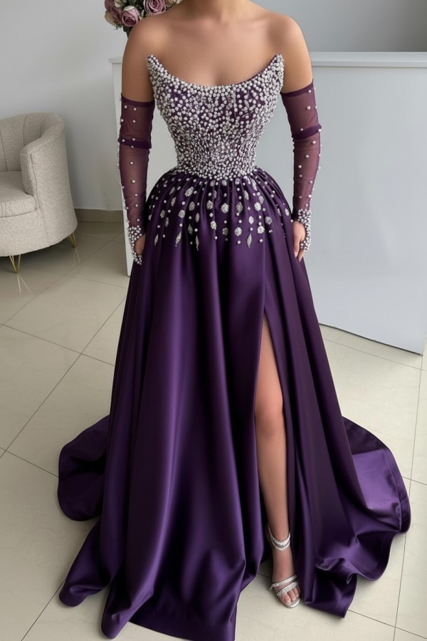 Seladongrün Abendkleider Lang Glitzer Ballkleider Abiballkleider Günstig