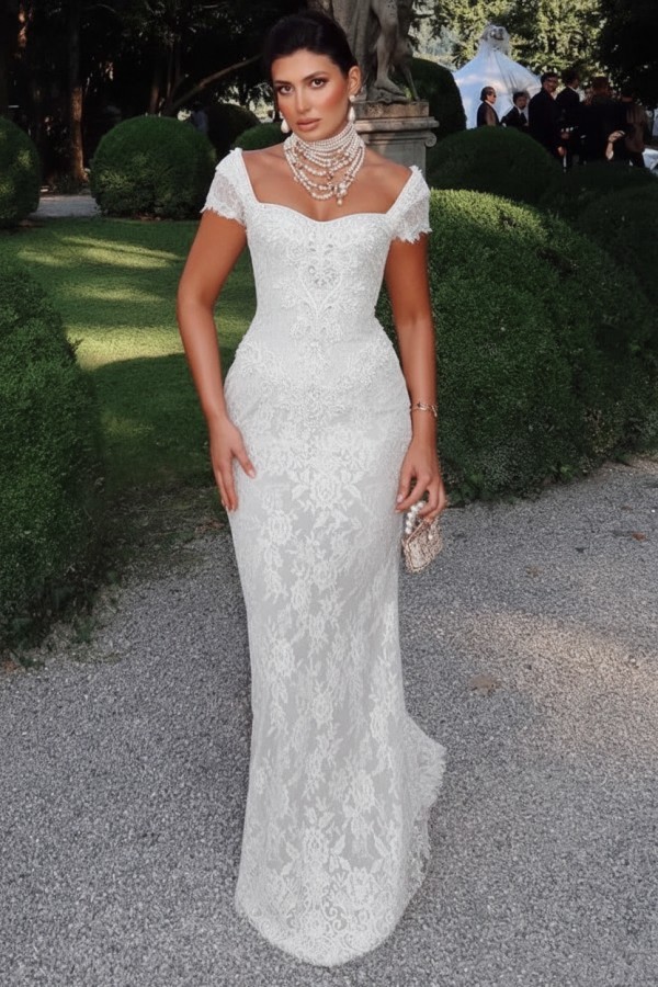 Designer Abendkleider Lang Spitze Ballkleider mit Glitzer