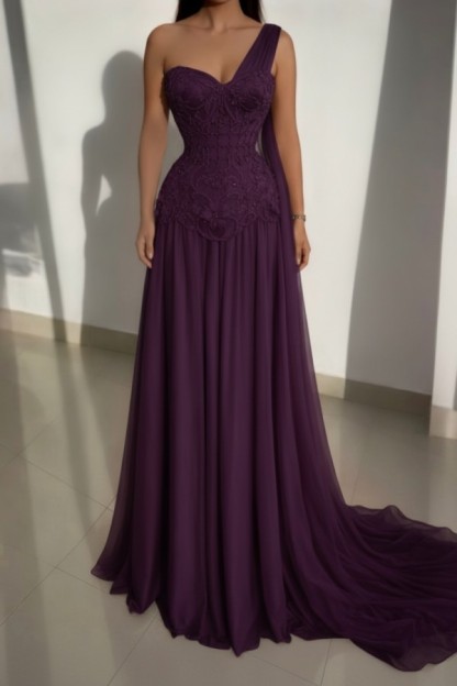 Schöne Abendkleider Lang Rosa Ballkleider mit Spitze