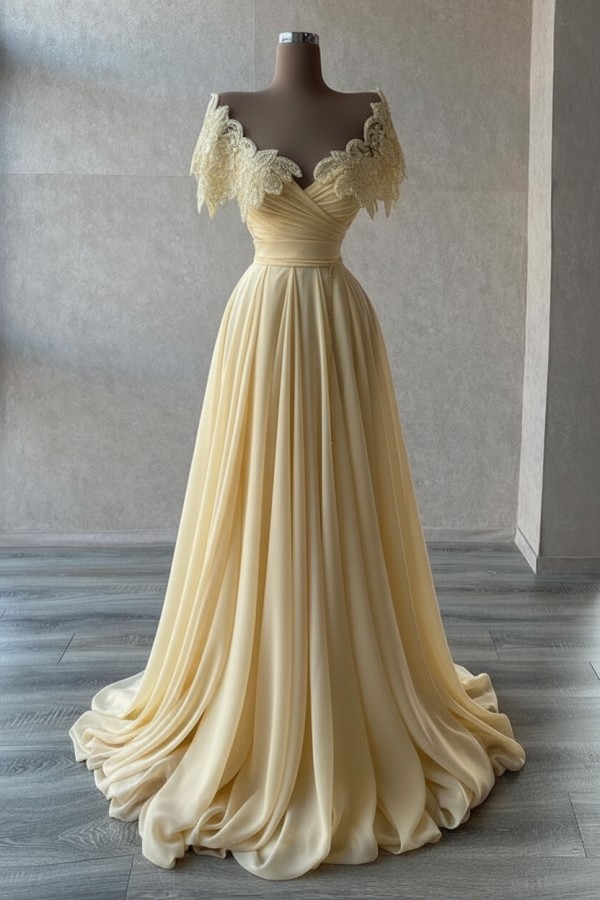 Elegante Abendkleider Lang | Abiballkleider mit Glitzer