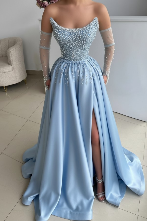 Seladongrün Abendkleider Lang Glitzer Ballkleider Abiballkleider Günstig