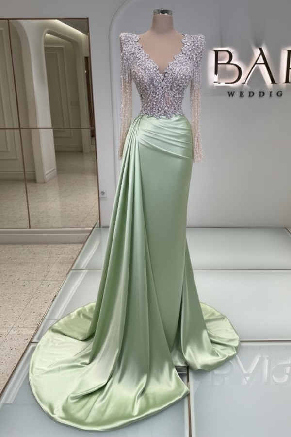 Schwarze Abendkleider Lang Glitzer | Abiballkleider V Ausschnitt