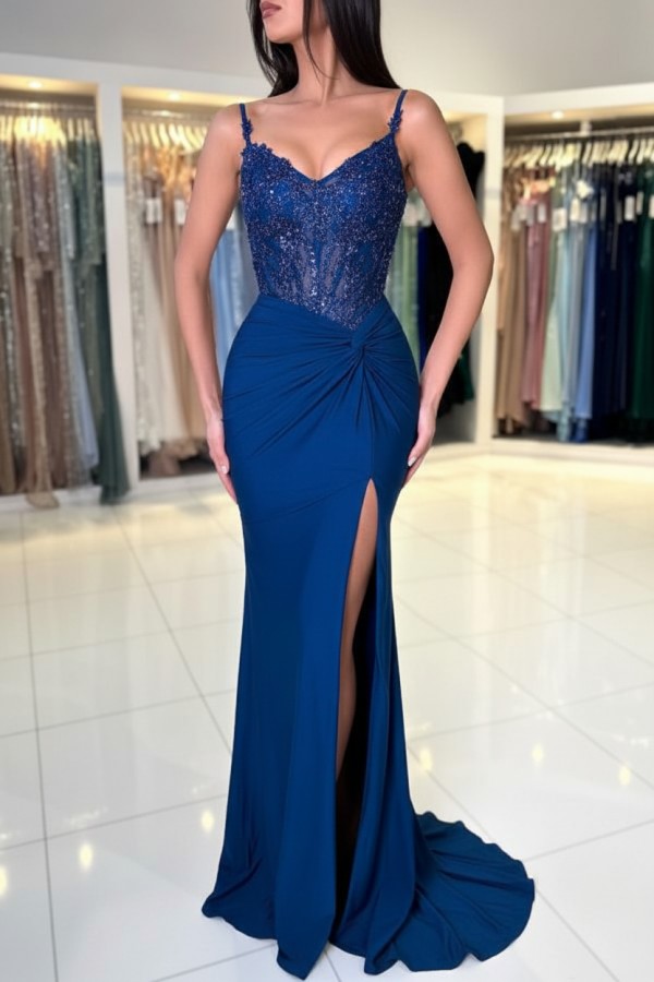 Wunderschöne Abendkleider Weinrot | Abiballkleider Lang Glitzer