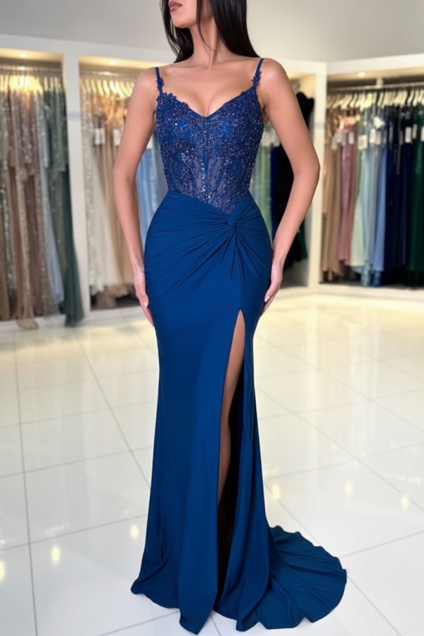 Wunderschöne Abendkleider Weinrot | Abiballkleider Lang Glitzer