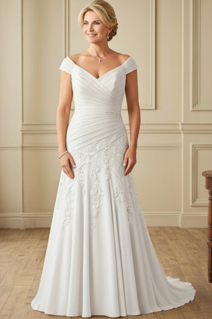 Champagne Brautmutterkleider Lang Günstig Kleider für Brautmutter