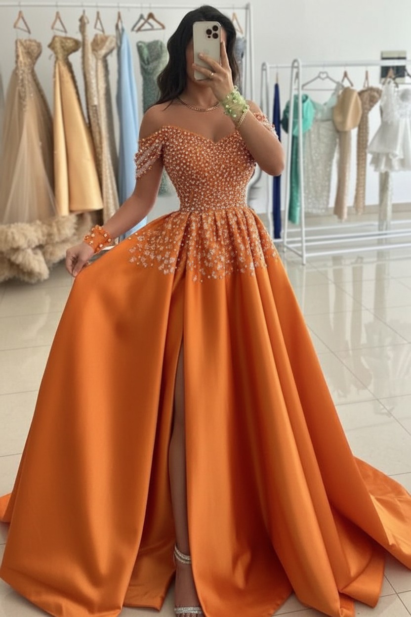 Günstige Abendkleider Lang Grün Ballkleider Abiballkleider mit Glitzer