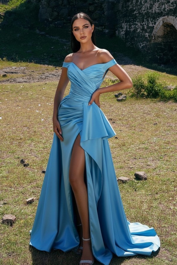 Schlichte Abendkleider Lang Rot | Abiballkleider Günstig