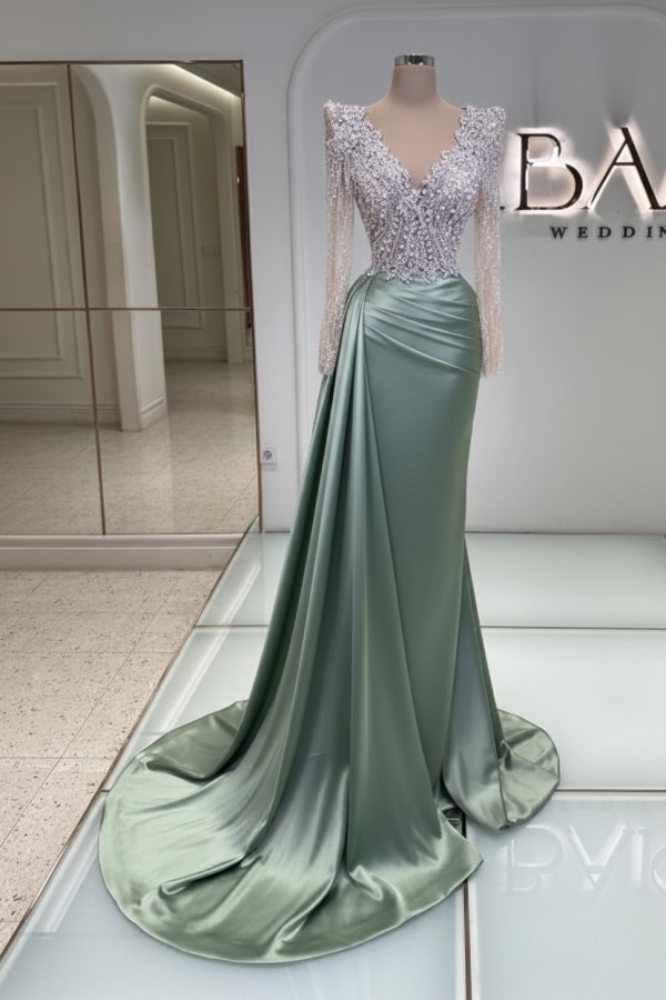 Schwarze Abendkleider Lang Glitzer | Abiballkleider V Ausschnitt