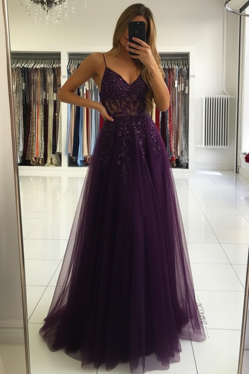 Luxus Abendkleider Blau | Abiballkleider Lang Glitzer