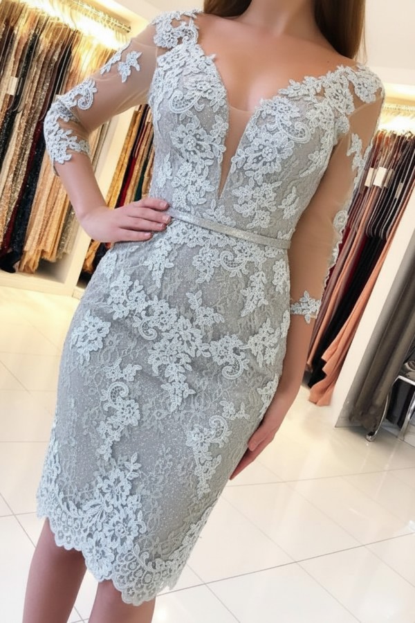 Mint Cocktailkleider Kurz Günstig | Abendkleider Mit Ärmel