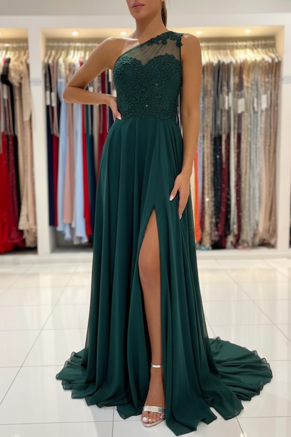 Schlichtes Abendkleid Mit Spitze | Abiballkleider Lang Günstig