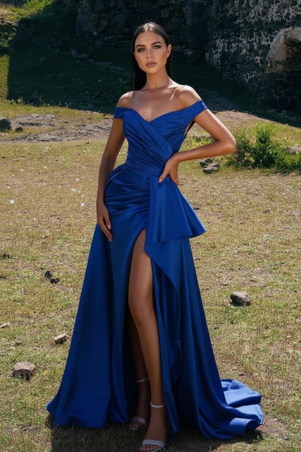 Schlichte Abendkleider Lang Rot | Abiballkleider Günstig