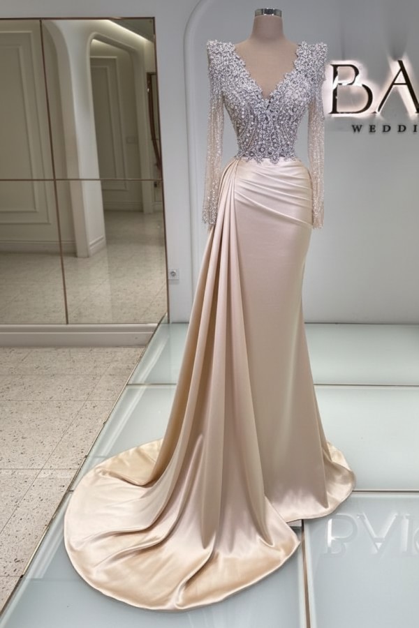 Schwarze Abendkleider Lang Glitzer | Abiballkleider V Ausschnitt