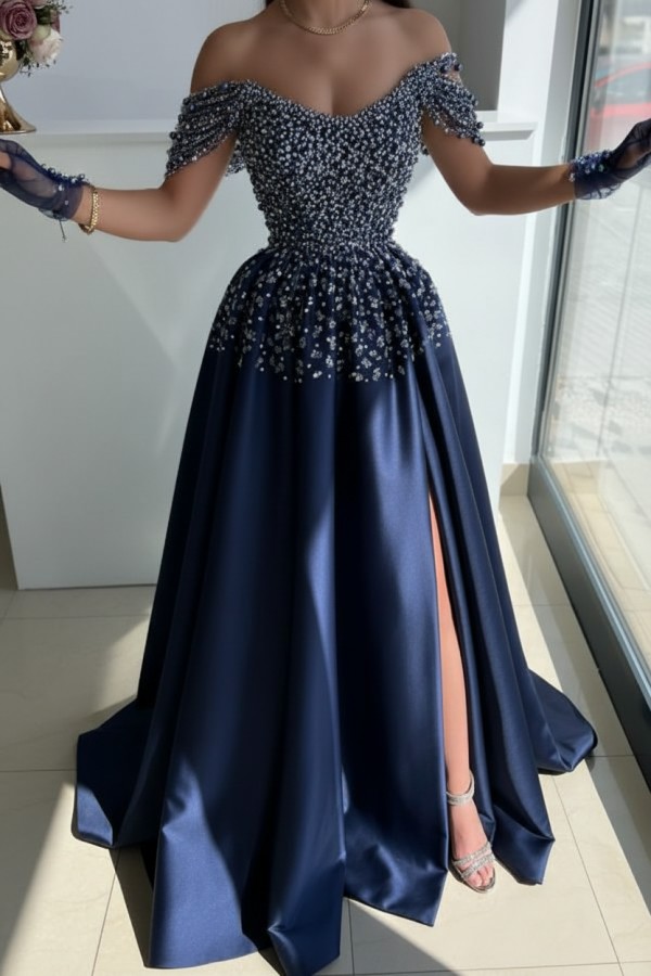 Designer Abendkleider Lang Glitzer | Abiballkleider Grün Günstig