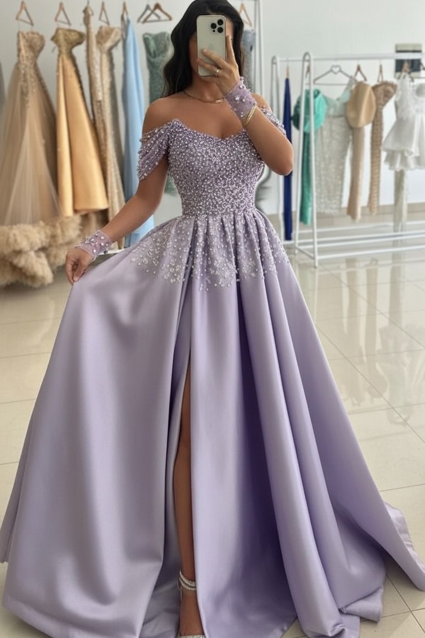 Günstige Abendkleider Lang Grün Ballkleider Abiballkleider mit Glitzer