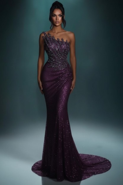 Festliche Abendkleider Lang Brau Abiballkleider Ballkleider Glitzer