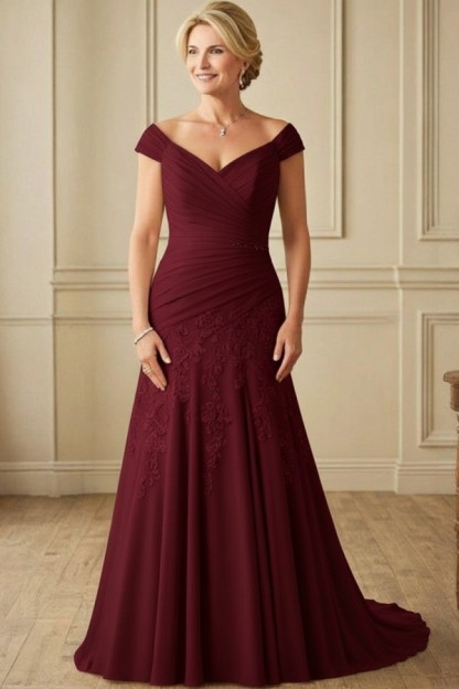 Champagne Brautmutterkleider Lang Günstig Kleider für Brautmutter