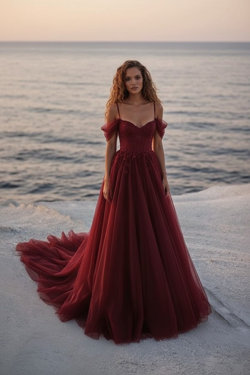 Boho Hochzeitskleider A Linie | Schlichte Brautkleider mit Spitze | Babyonlinedress.de