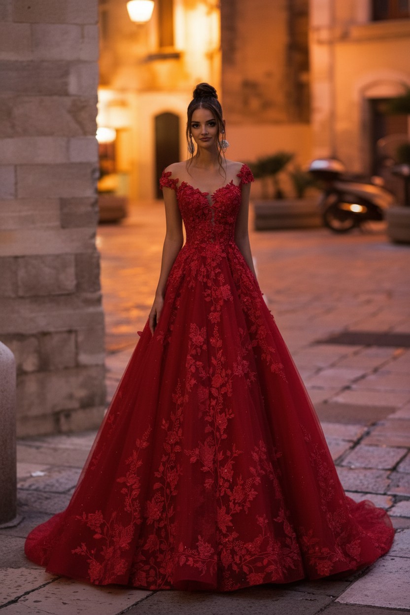 Wunderschöne Hochzeitskleider A Linie | Brautkleider Spitze