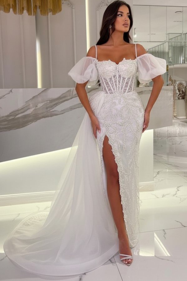 Himmel Blaue Abendkleider Lang Glitzer | Abiballkleider mit Spitze