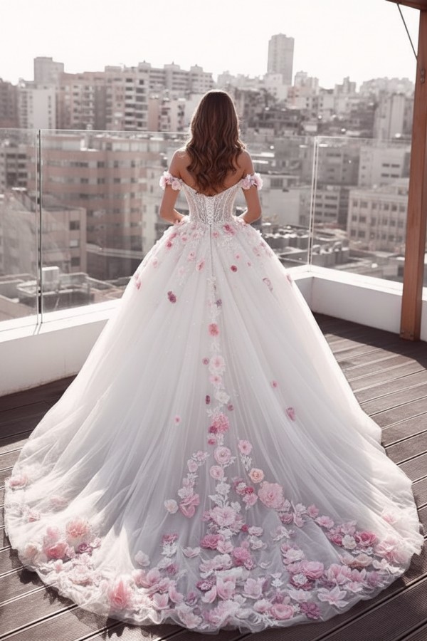 prinzessin Brautkleider Tüll | Spitze Hochzeitskleider A Linie