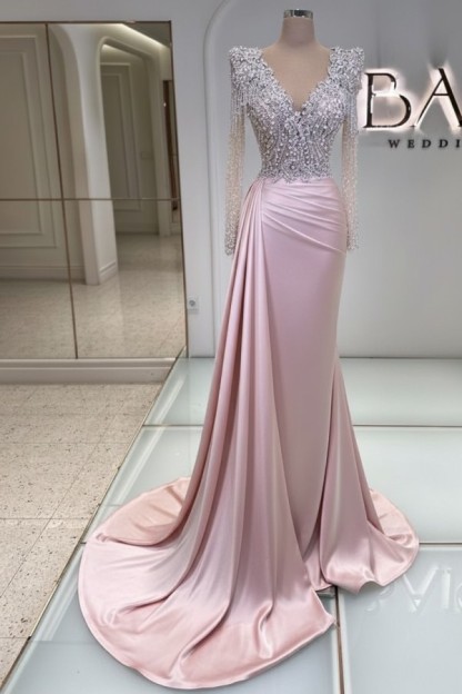 Schwarze Abendkleider Lang Glitzer | Abiballkleider V Ausschnitt