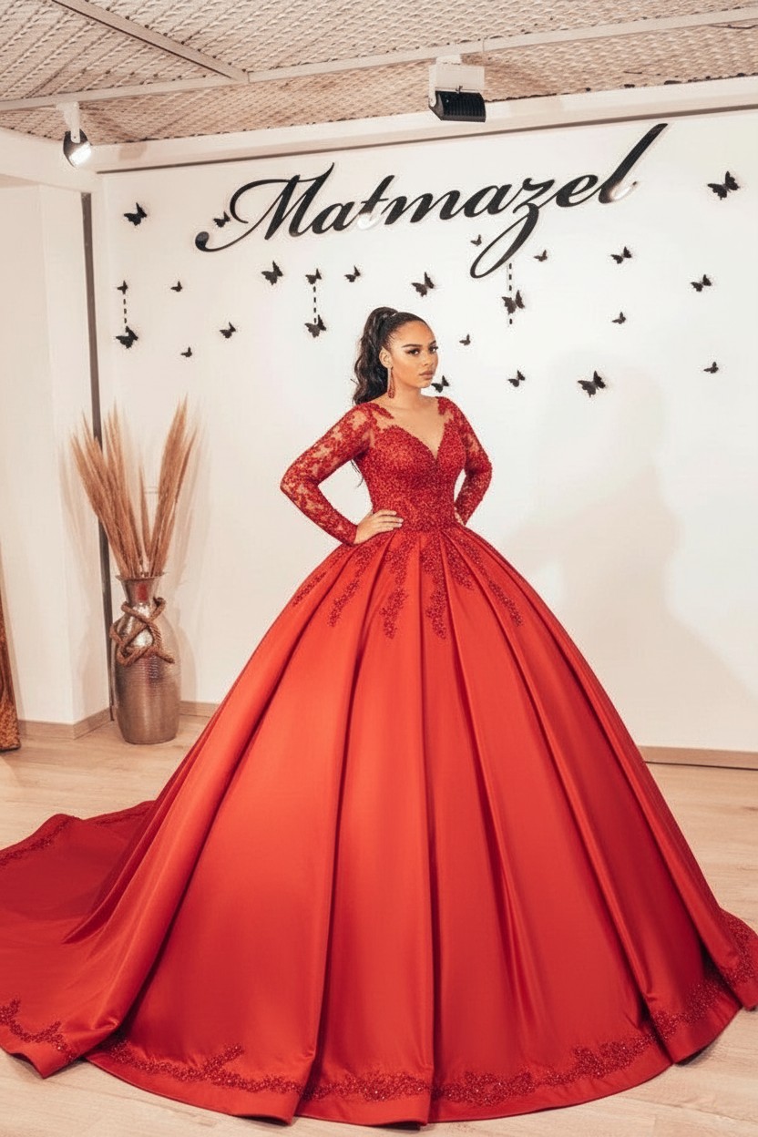 Schwarze Brautkleider mit Ärmel | Prinzessin Hochzeitskleider Spitze