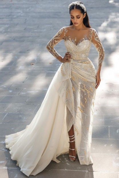 Blaues Abendkleid Lang Glitzer | Abiballkleider Spitze Mit Ärmel