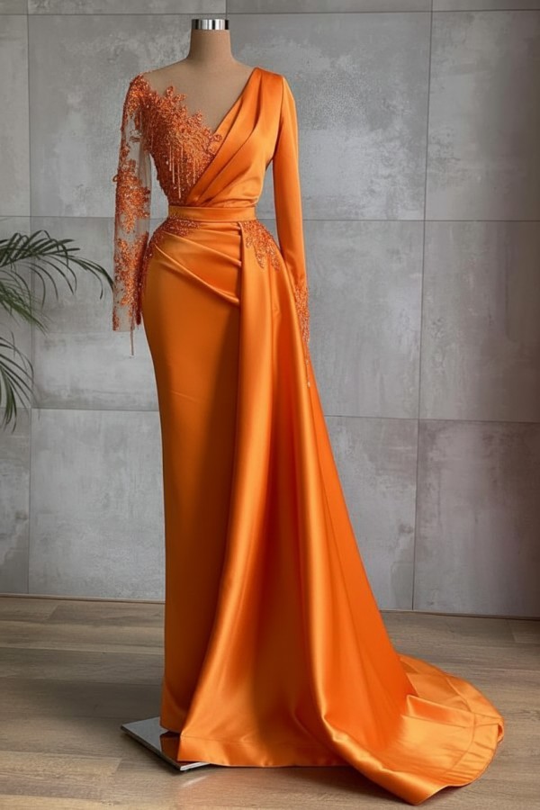 Rote Abiballkleider Lang Günstig | Abendkleider mit Ärmel