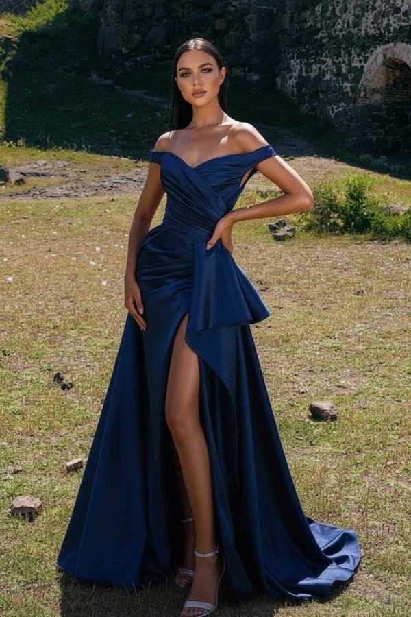 Schlichte Abendkleider Lang Rot | Abiballkleider Günstig