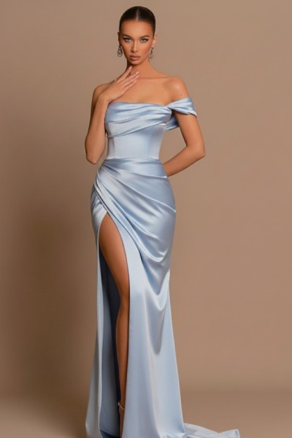 Olive Grün Abendkleider Lang Günstig | Schlichte Abiballkleider