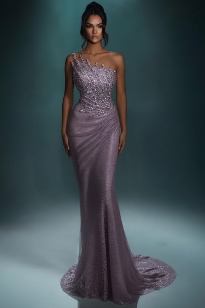 Festliche Abendkleider Lang Brau Abiballkleider Ballkleider Glitzer