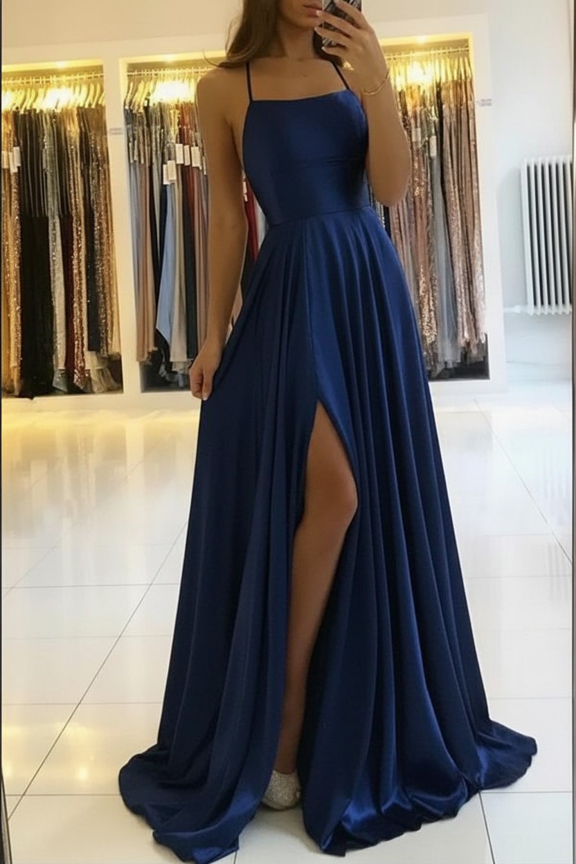 Schlichtes Abendkleid Lang Grün | Abiballkleider Günstig