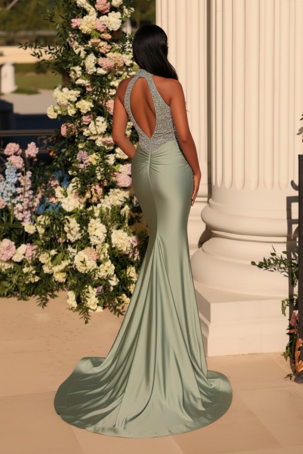 Wunderschöne Abendkleider Lang Glitzer | Grüne Abiballkleider Günstig