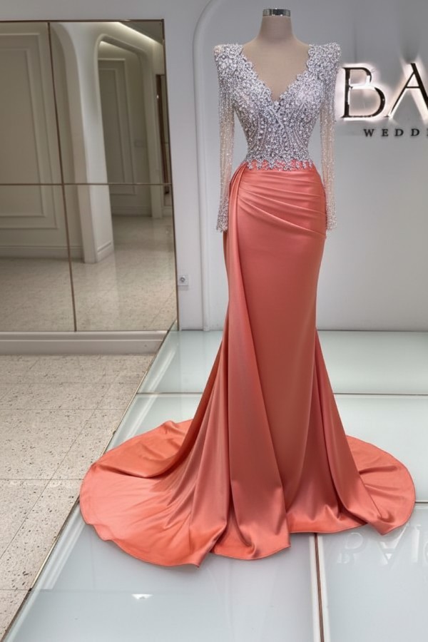 Schwarze Abendkleider Lang Glitzer | Abiballkleider V Ausschnitt