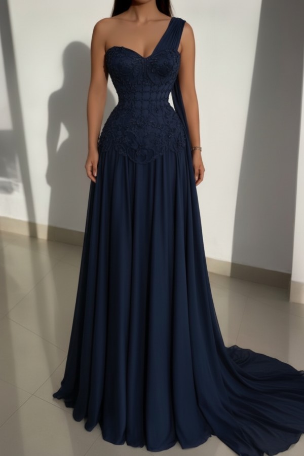 Schöne Abendkleider Lang Rosa Ballkleider mit Spitze