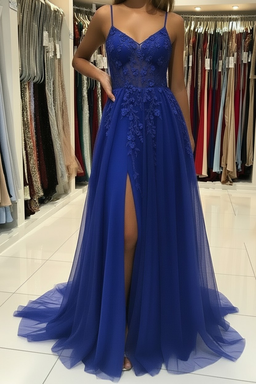 Blaues Abendkleider Lang Gunstig | Abiballkleider Online Kaufen | Babyonlinedress.de