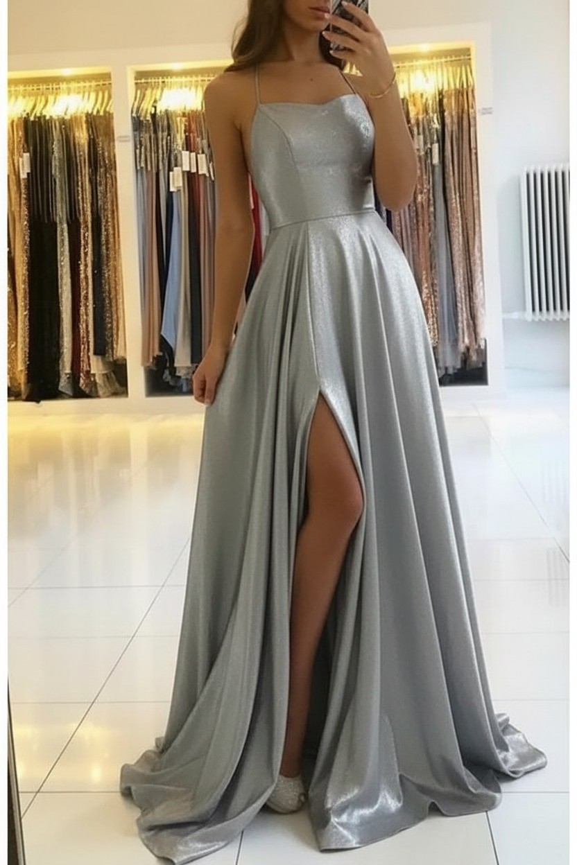 Schlichtes Abendkleid Lang Grün | Abiballkleider Günstig