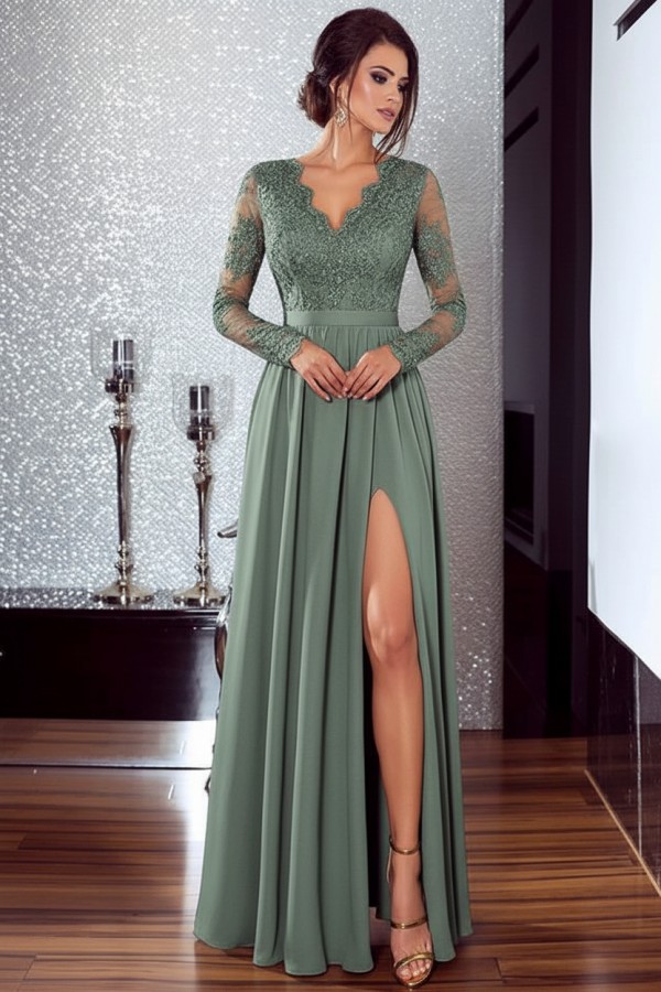 Elegante Abendkleider Lang Schwarz Mit Spitze Etuikleid Kleider Online