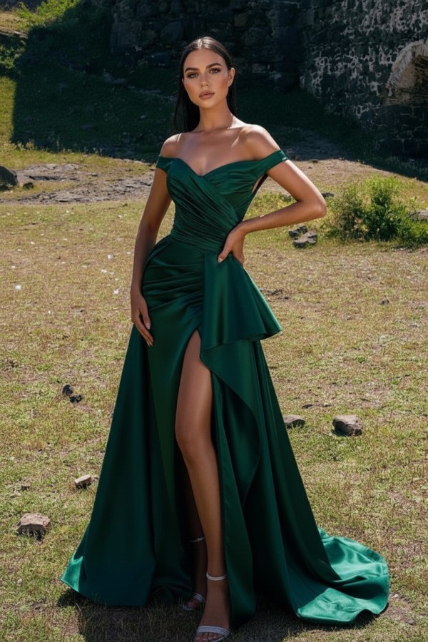 Schlichte Abendkleider Lang Rot | Abiballkleider Günstig