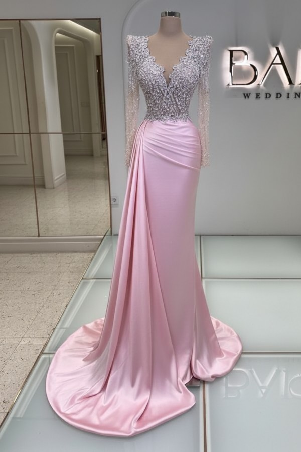 Schwarze Abendkleider Lang Glitzer | Abiballkleider V Ausschnitt | Babyonlinedress.de