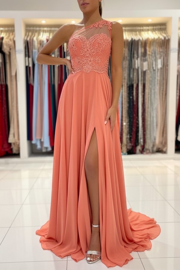 Schlichtes Abendkleid Mit Spitze | Abiballkleider Lang Günstig