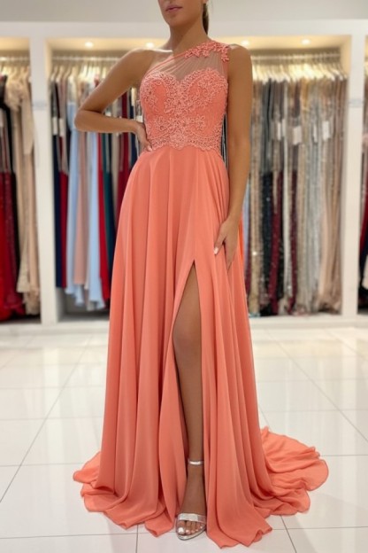 Schlichtes Abendkleid Mit Spitze | Abiballkleider Lang Günstig