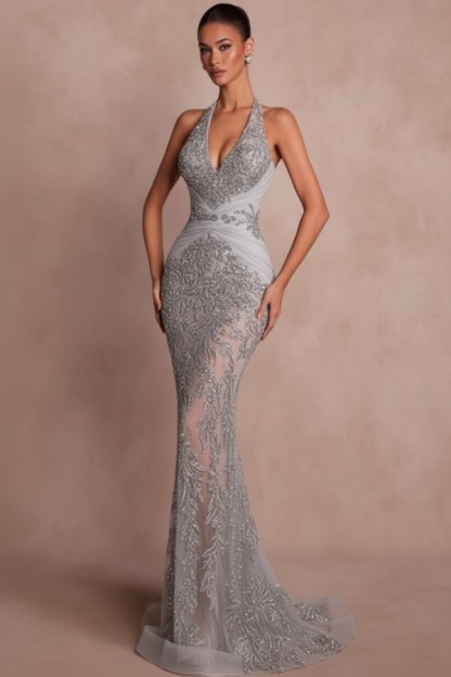 Dunkel Grün Abendkleider Lang Glitzer Ballkleider Spitze Online