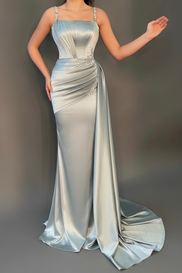 Sage Abendkleider Günstig | Abiballkleider Lang Glitzer