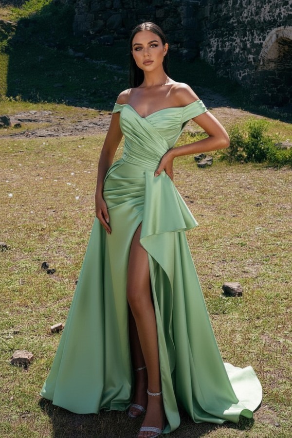 Schlichte Abendkleider Lang Rot | Abiballkleider Günstig